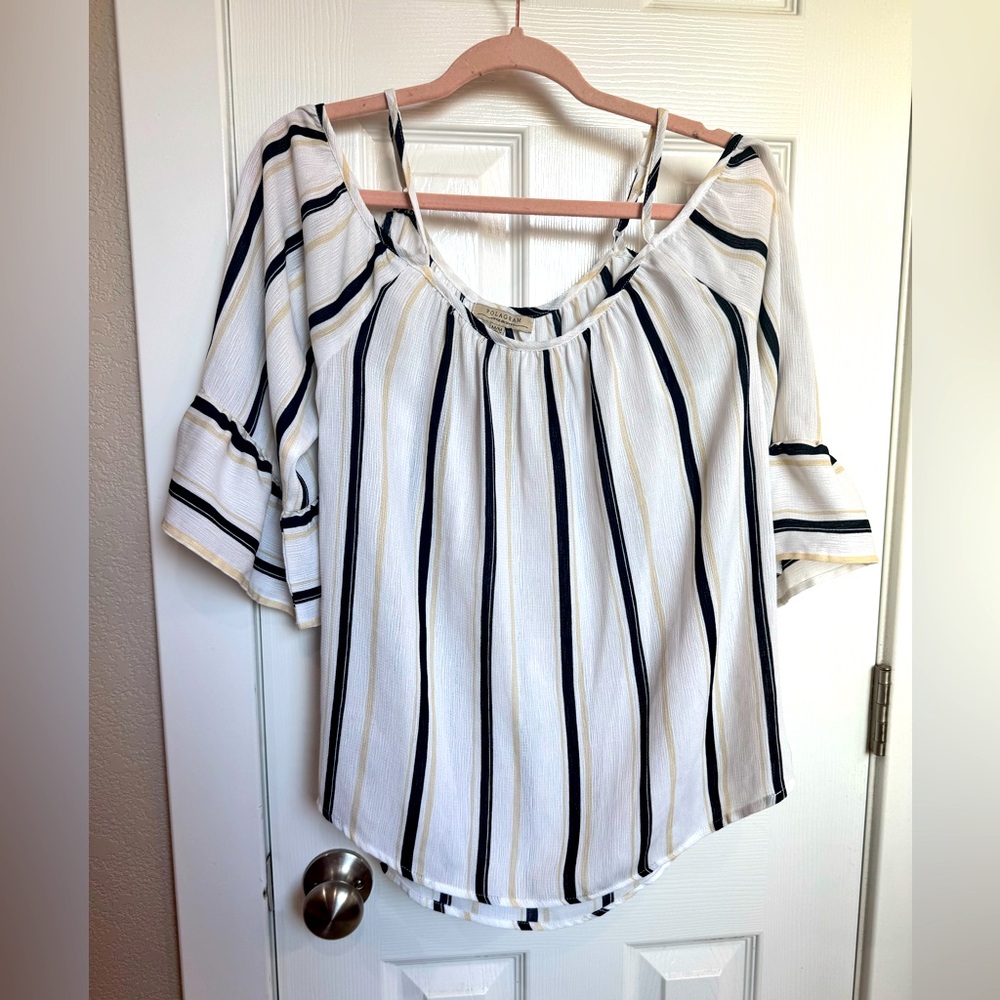 POLOGRAM cold shoulder top